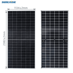 Сонячна панель Sunerise 630 Вт JC615-132-210R-DG N-тип TOPCon Bifacial (Двостороння)