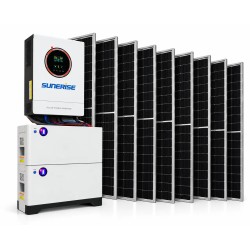 Гібридна сонячна електростанція Sunerise 5.4 кВт з інвертором Sunerise 6.2 кВт та АКБ Sunerise 5.12 кВт·год 2 шт (комплект)